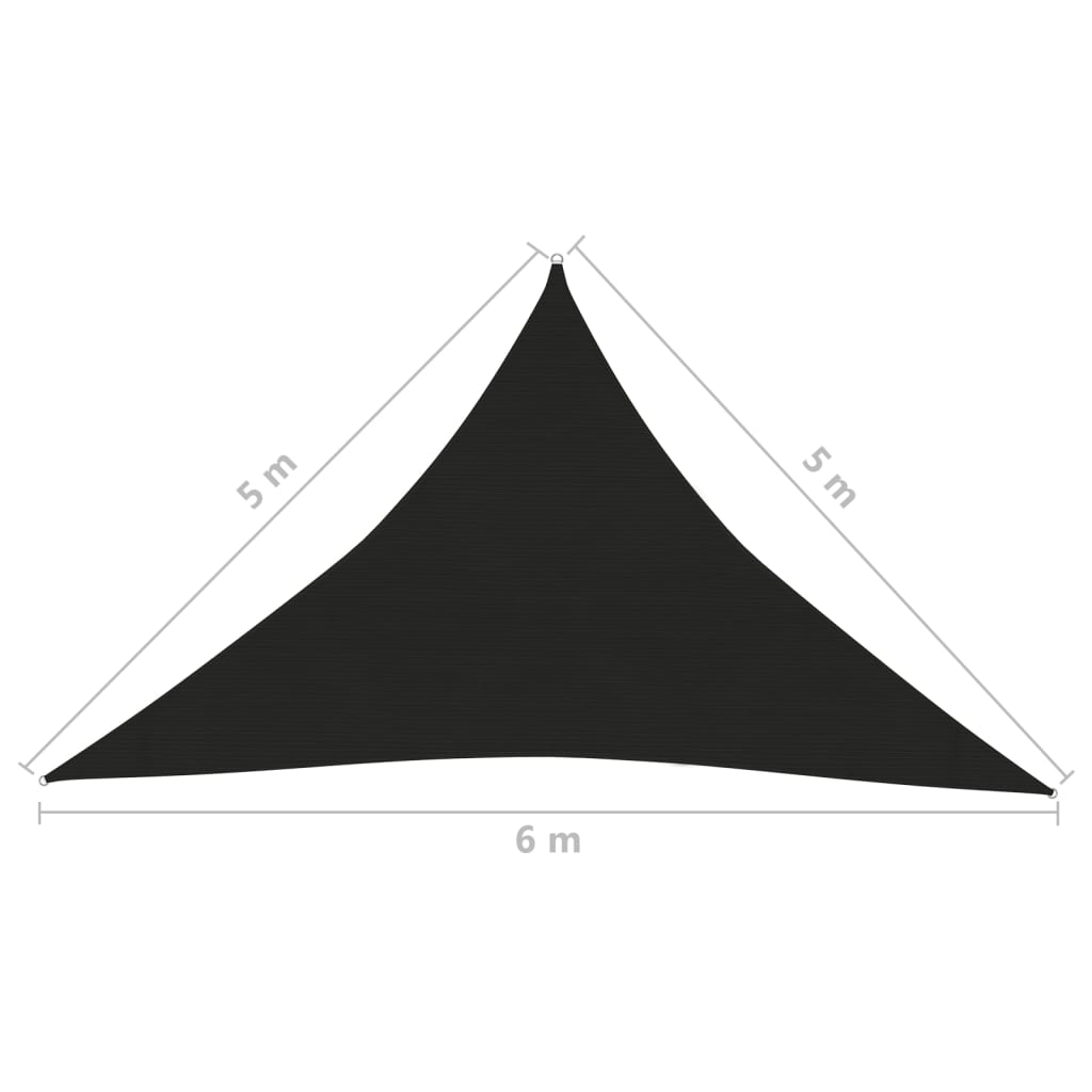 Stínící plachta 160 g/m² černá 5 x 5 x 6 m HDPE