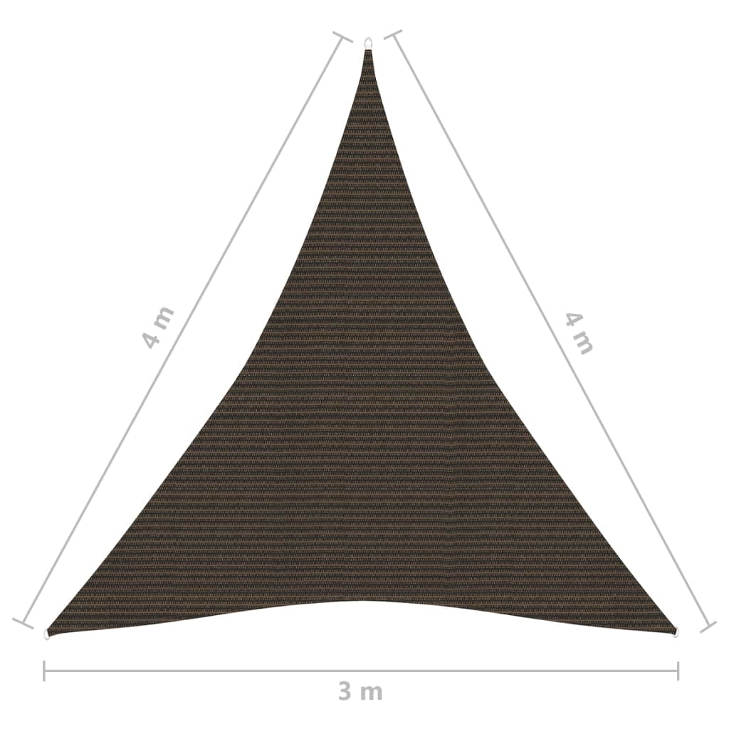 Stínící plachta 160 g/m² hnědá 3 x 4 x 4 m HDPE