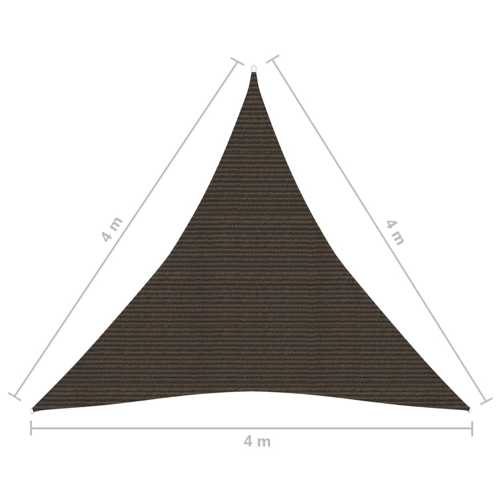 Stínící plachta 160 g/m² hnědá 4 x 4 x 4 m HDPE