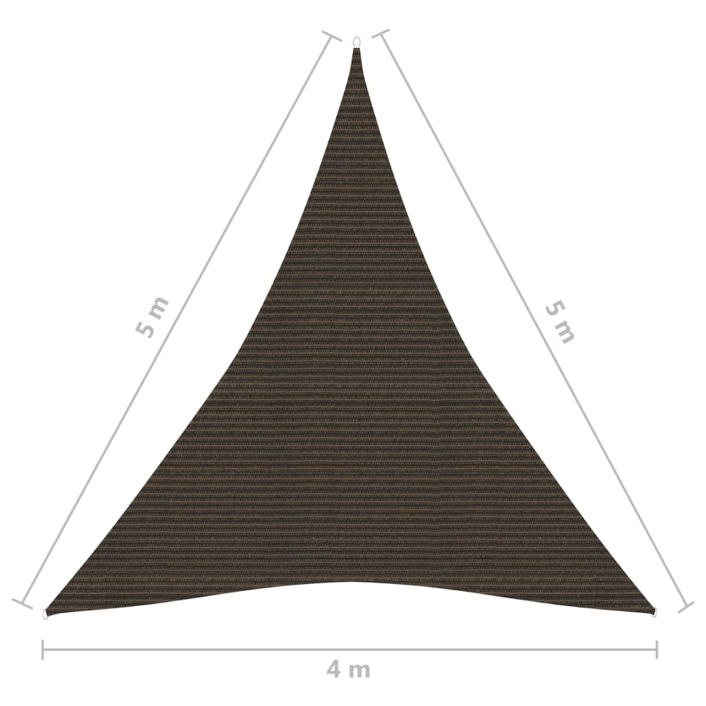 Stínící plachta 160 g/m² hnědá 4 x 5 x 5 m HDPE