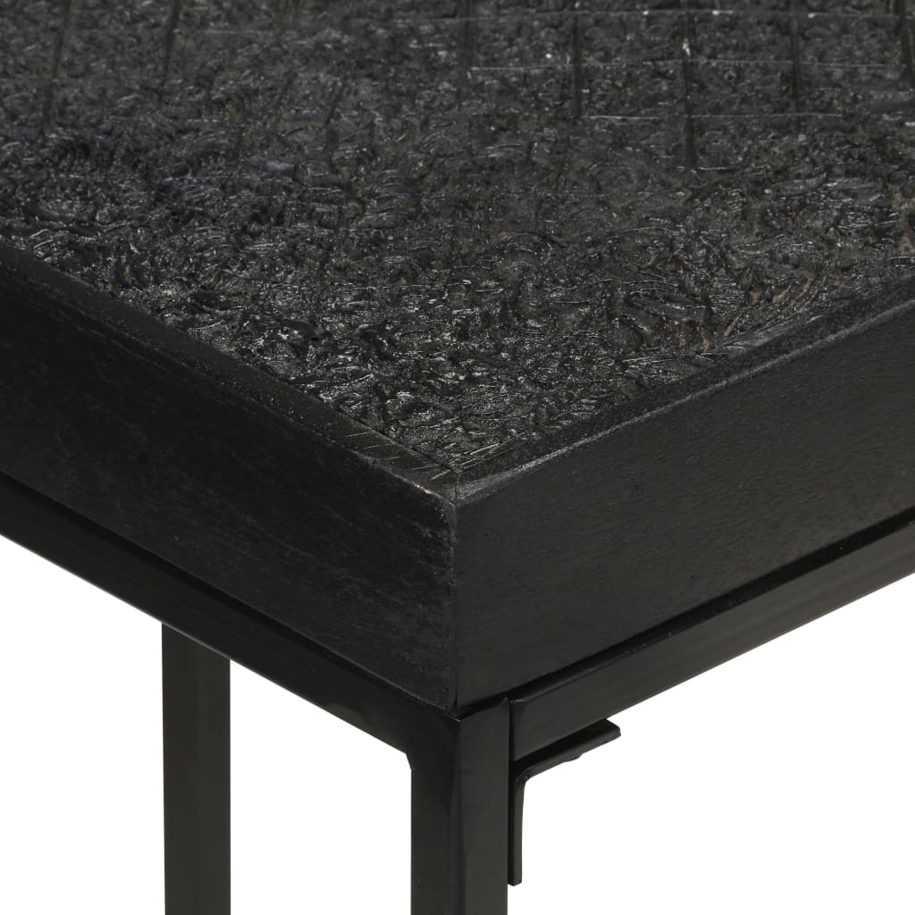 Konzolový stolek černý 110x35x76 cm masivní akácie a mangovník