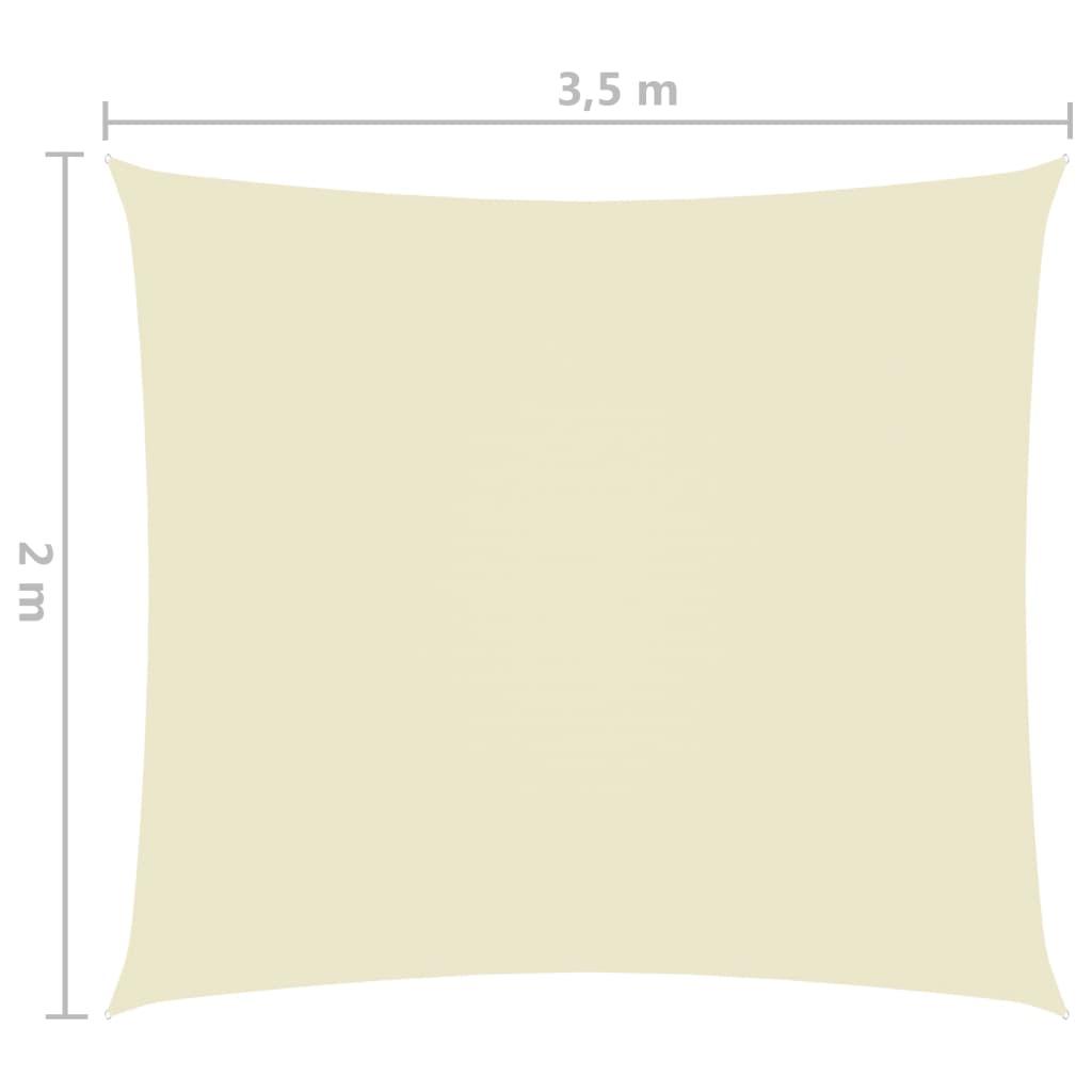 Stínící plachta oxfordská látka obdélníková 2 x 3,5 m krémová