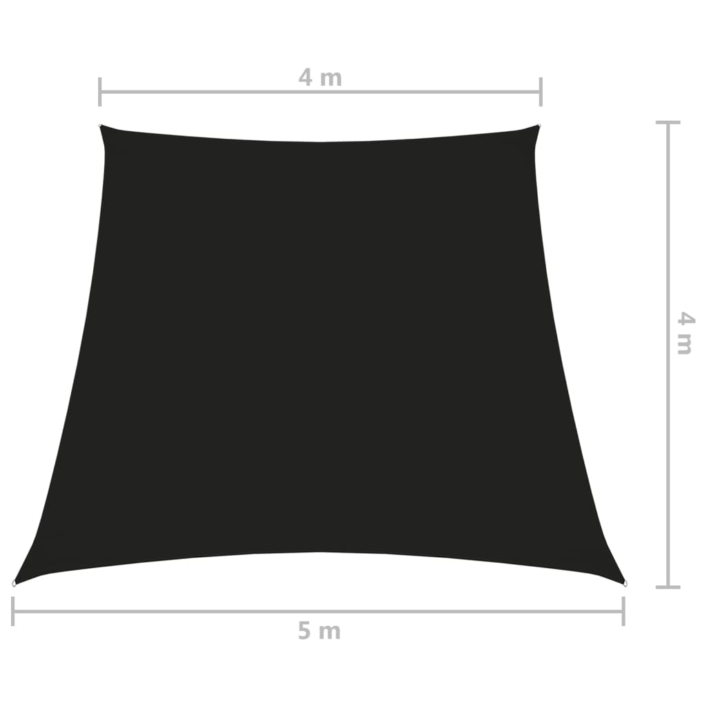 Stínící plachta oxfordská látka lichoběžníková 4/5 x 4 m černá