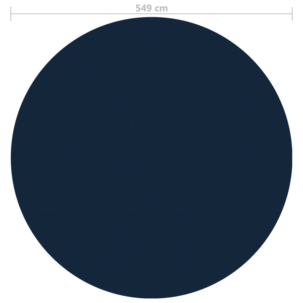 Plovoucí PE solární plachta na bazén 549 cm černo-modrá