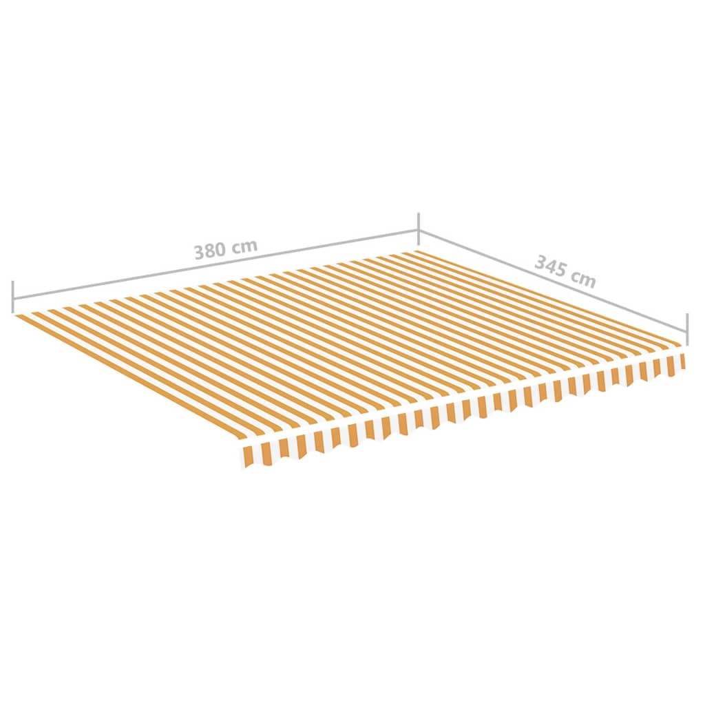 Náhradní plachta na markýzu žluto-bílá 4 x 3,5 m