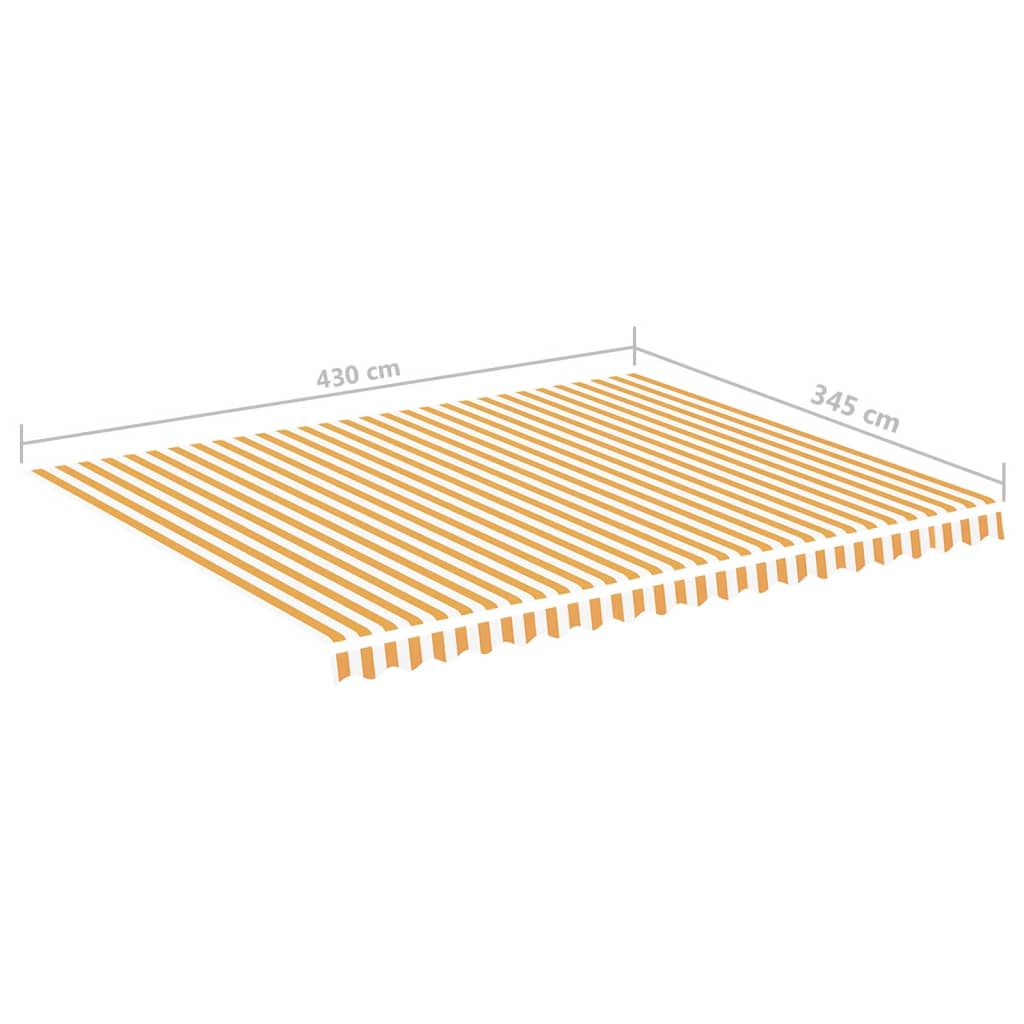 Náhradní plachta na markýzu žluto-bílá 4,5 x 3,5 m