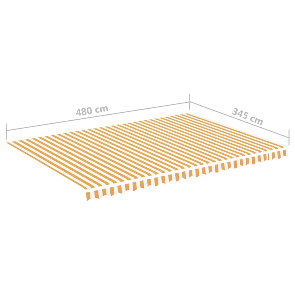 Náhradní plachta na markýzu žluto-bílá 5 x 3,5 m