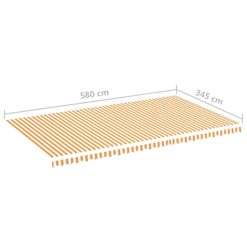 Náhradní plachta na markýzu žluto-bílá 6 x 3,5 m