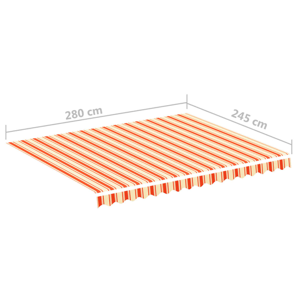 Náhradní plachta na markýzu žluto-oranžová 3 x 2,5 m