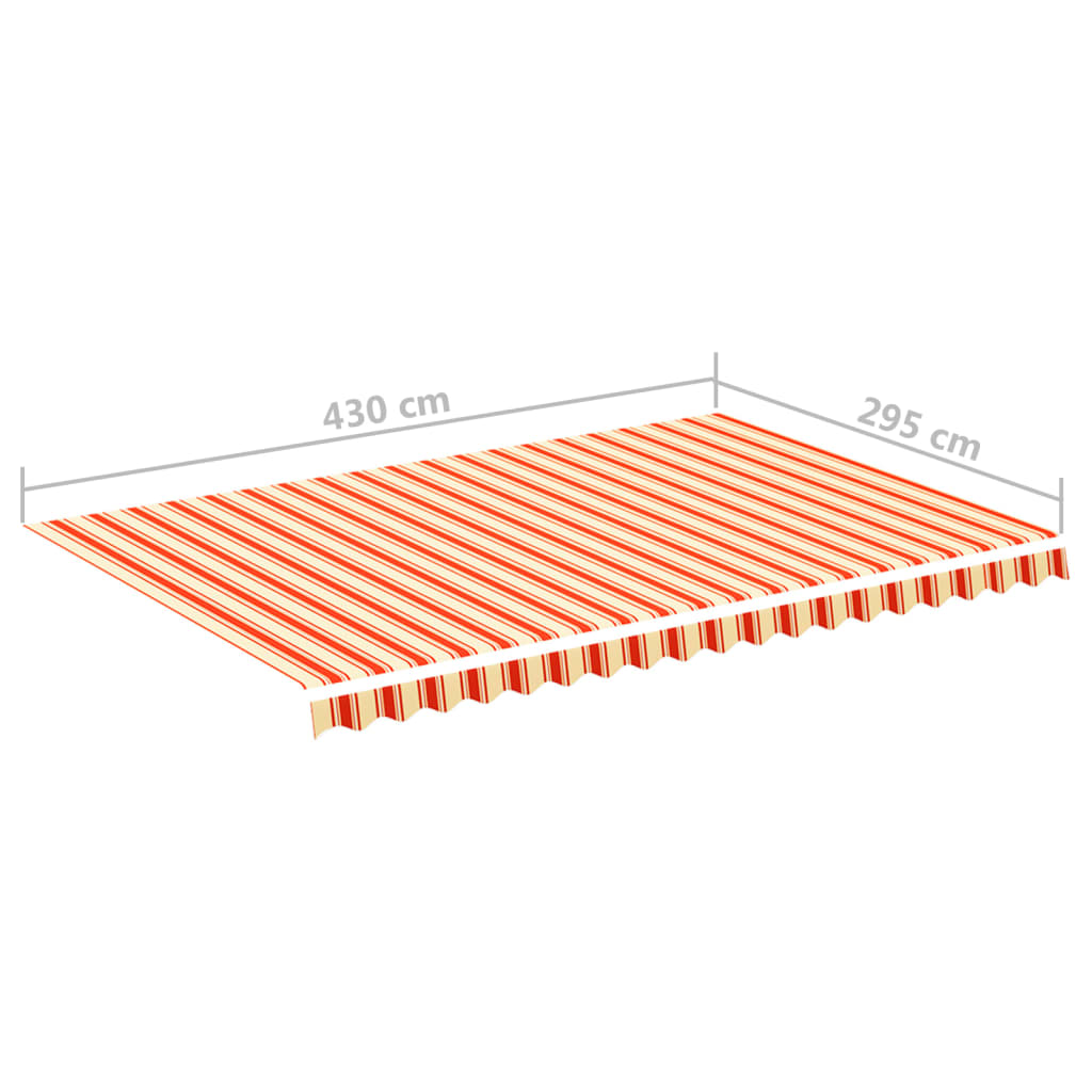 Náhradní plachta na markýzu žluto-oranžová 4,5 x 3 m