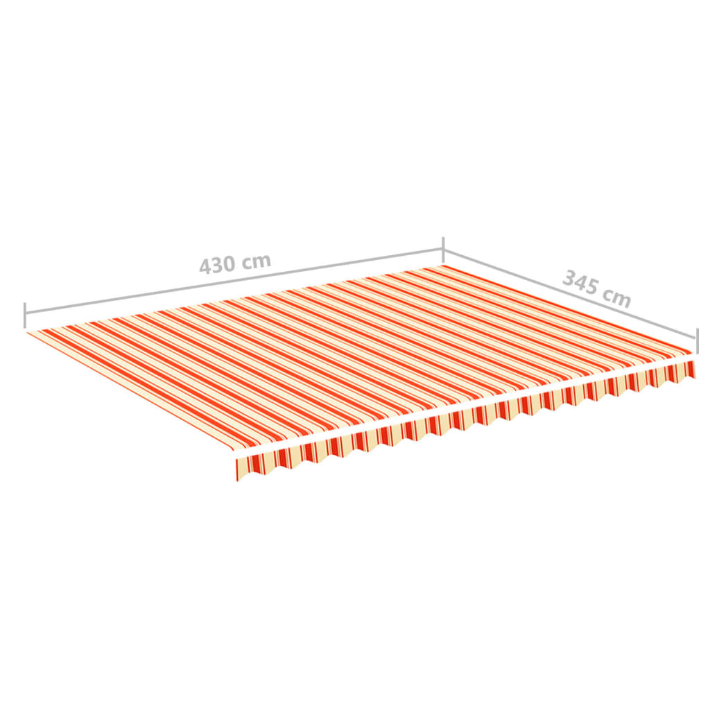 Náhradní plachta na markýzu žluto-oranžová 4,5 x 3,5 m