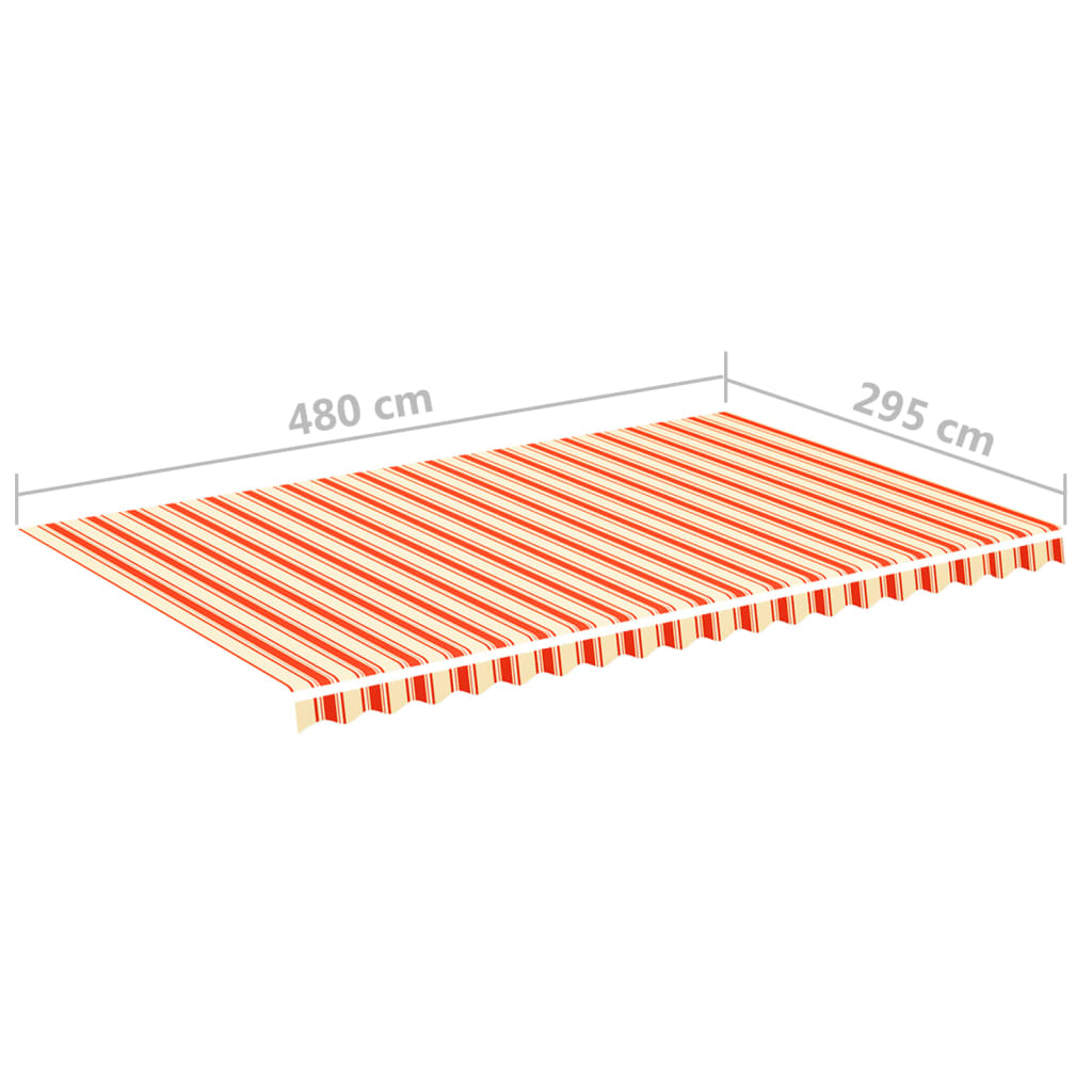 Náhradní plachta na markýzu žluto-oranžová 5 x 3 m