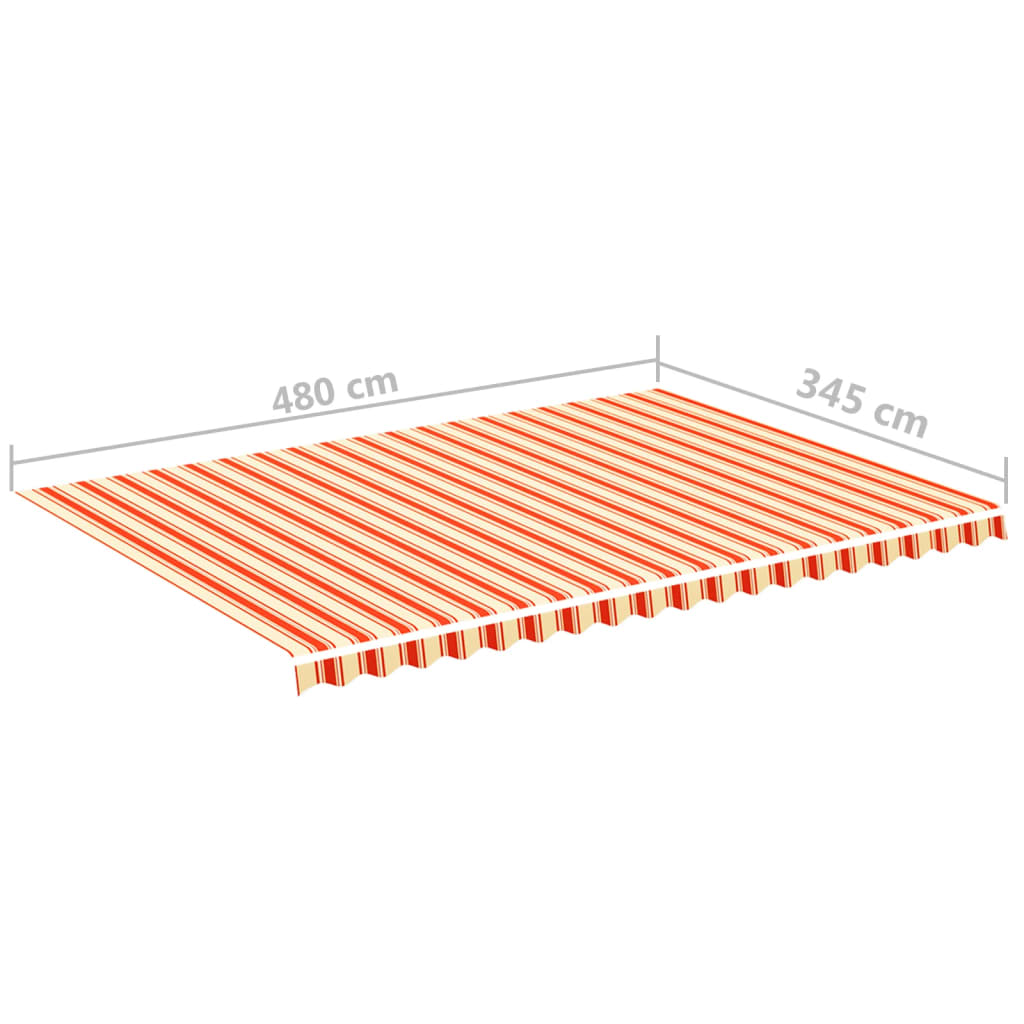 Náhradní plachta na markýzu žluto-oranžová 5 x 3,5 m