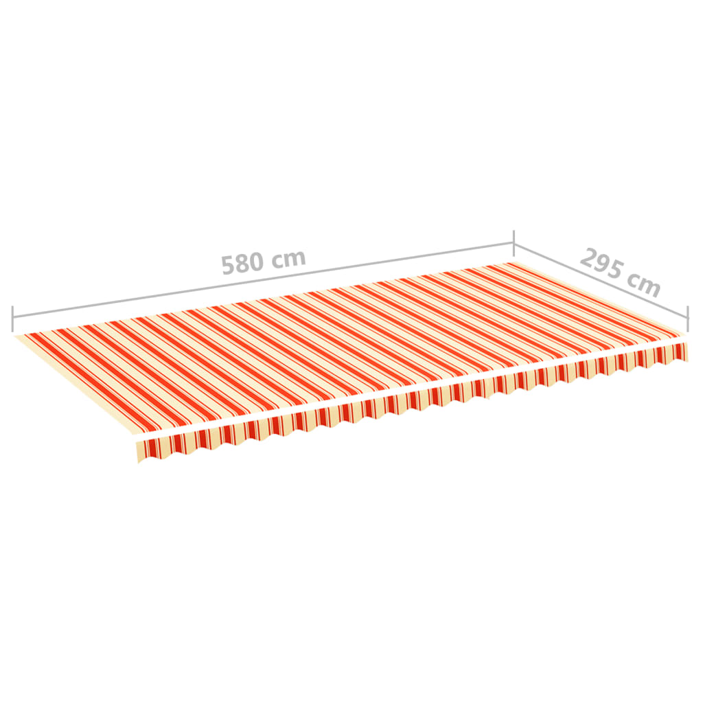 Náhradní plachta na markýzu žluto-oranžová 6 x 3 m