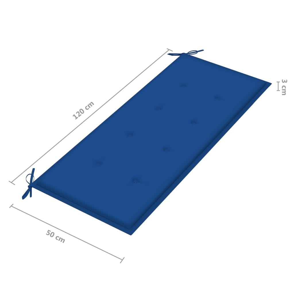 2místná zahradní lavice s poduškou 120 cm šedá eukalyptus