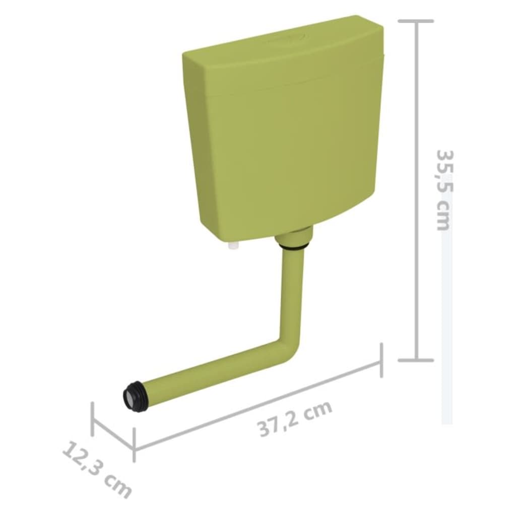 Splachovací WC nádržka se spodním přívodem vody 3/6 l olivová