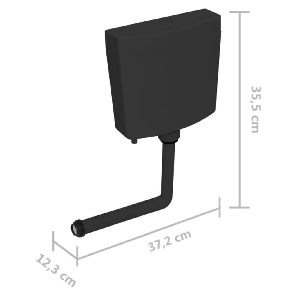 Splachovací WC nádržka se spodním přívodem vody 3/6 l černá