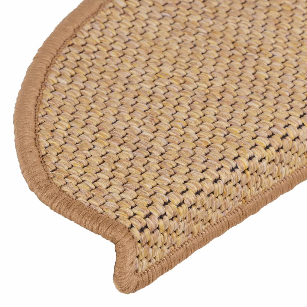 Samolepicí nášlapy na schody vzhled sisal 15 ks 65x21x4cm sisal