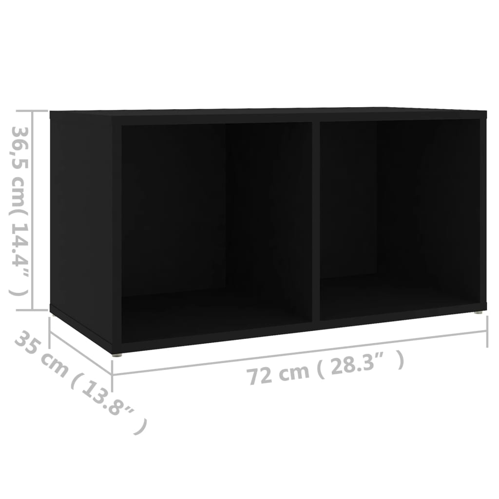 TV stolek černý 72 x 35 x 36,5 cm dřevotříska