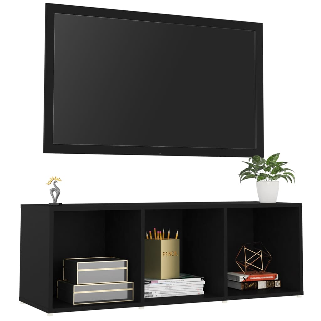 TV stolek černý 107 x 35 x 37 cm dřevotříska