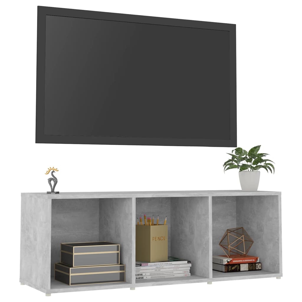 TV stolek betonově šedý 107 x 35 x 37 cm kompozitní dřevo