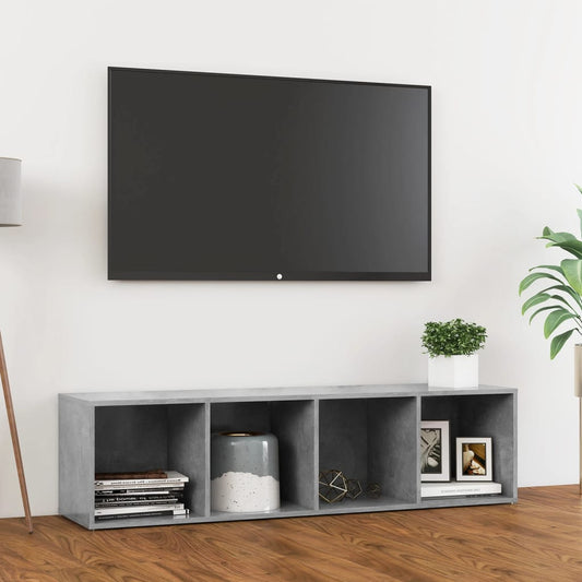 TV stolek betonově šedý 142,5 x 35 x 36,5 cm kompozitní dřevo