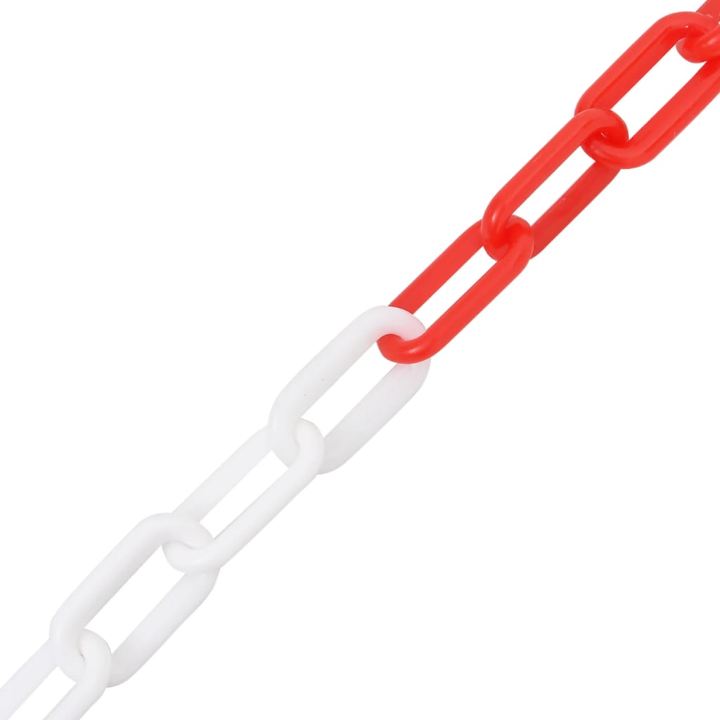 Výstražný řetěz červený a bílý 30 m Ø 4 mm plast