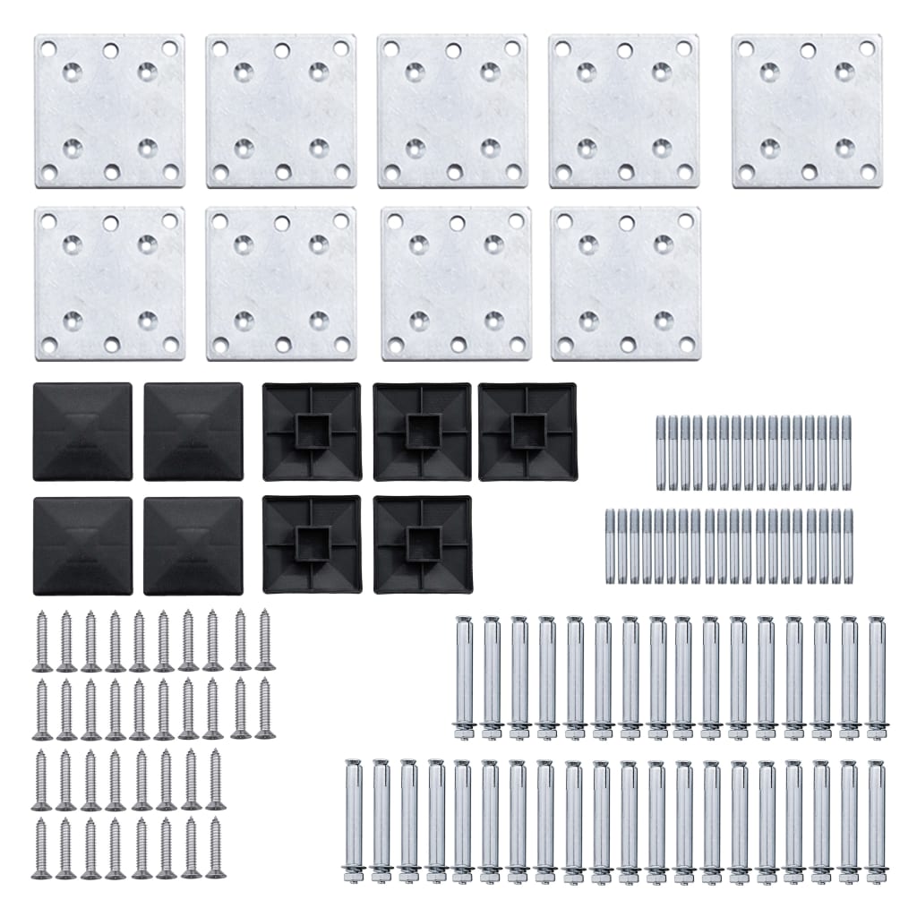 Set plotového dílce WPC 1391 x 186 cm černý