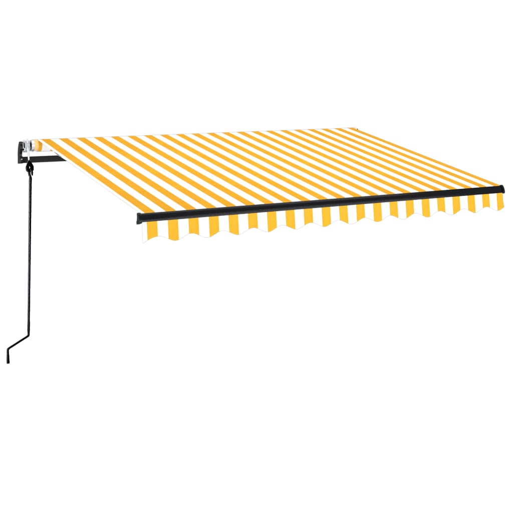 Automatická zatahovací markýza 350 x 250 cm žlutobílá