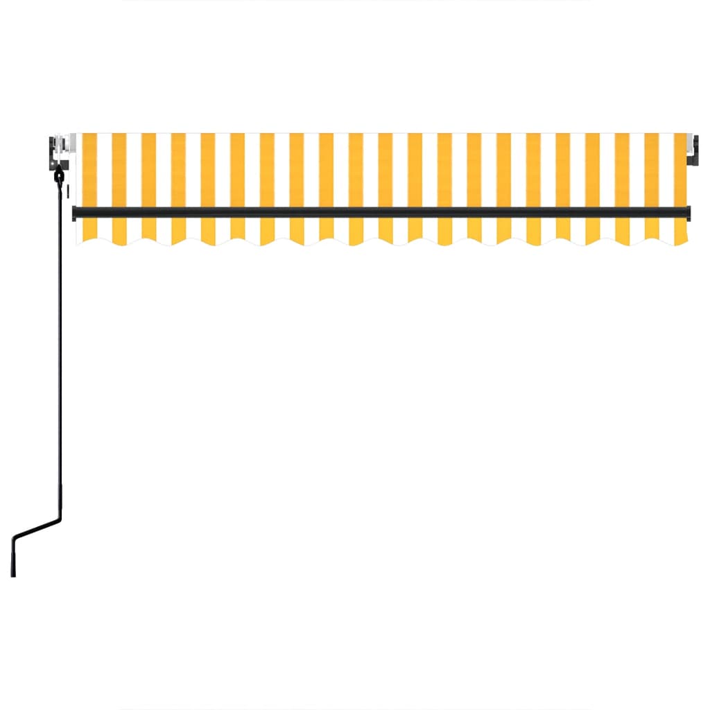 Automatická zatahovací markýza 350 x 250 cm žlutobílá