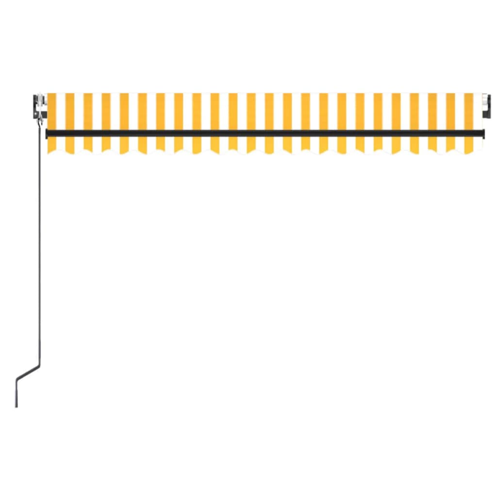 Automatická zatahovací markýza 400 x 350 cm žlutobílá