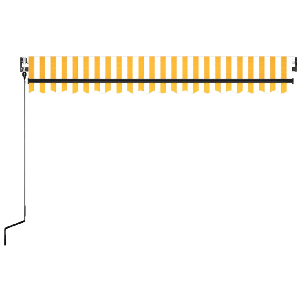 Automatická zatahovací markýza 450 x 350 cm žlutobílá