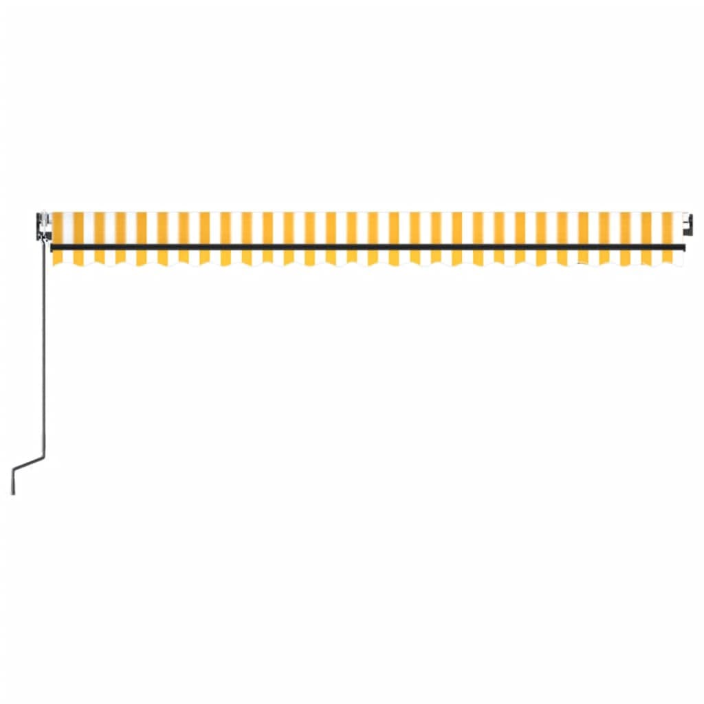 Automatická zatahovací markýza 500 x 350 cm žlutobílá