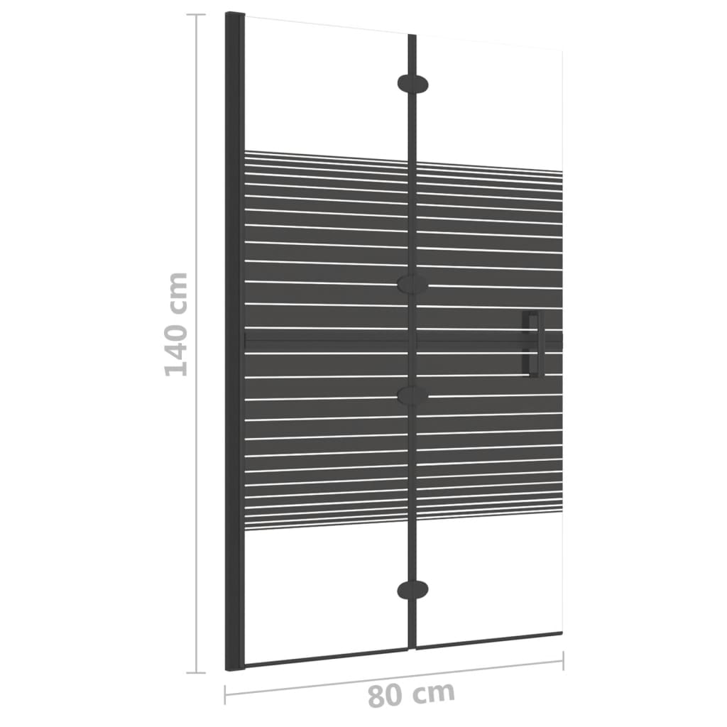 Skládací sprchový kout ESG 80 x 140 cm černý