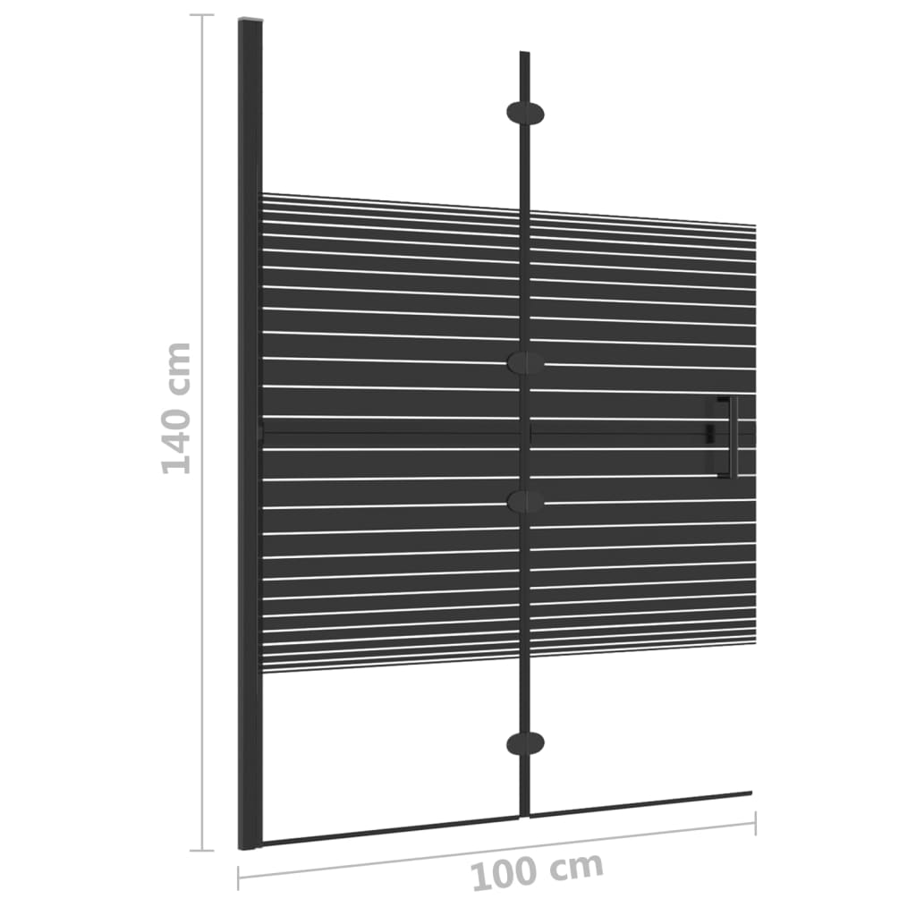 Skládací sprchový kout ESG 100 x 140 cm černý