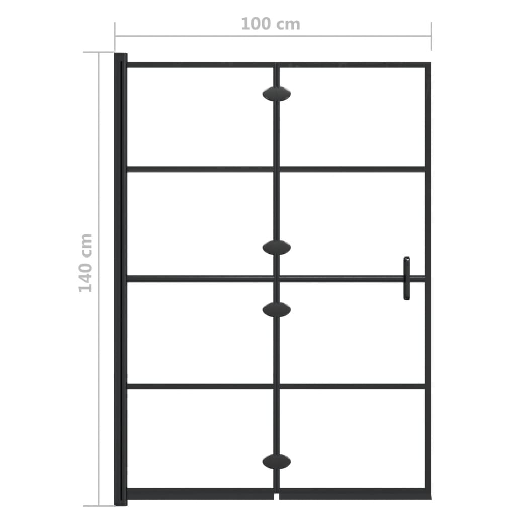 Skládací sprchový kout ESG 100 x 140 cm černý