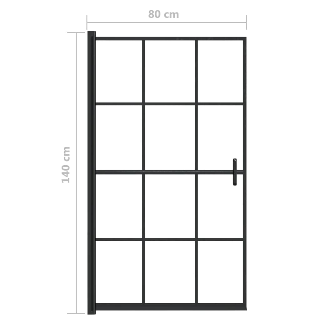 Sprchový kout ESG 80 x 140 cm černý