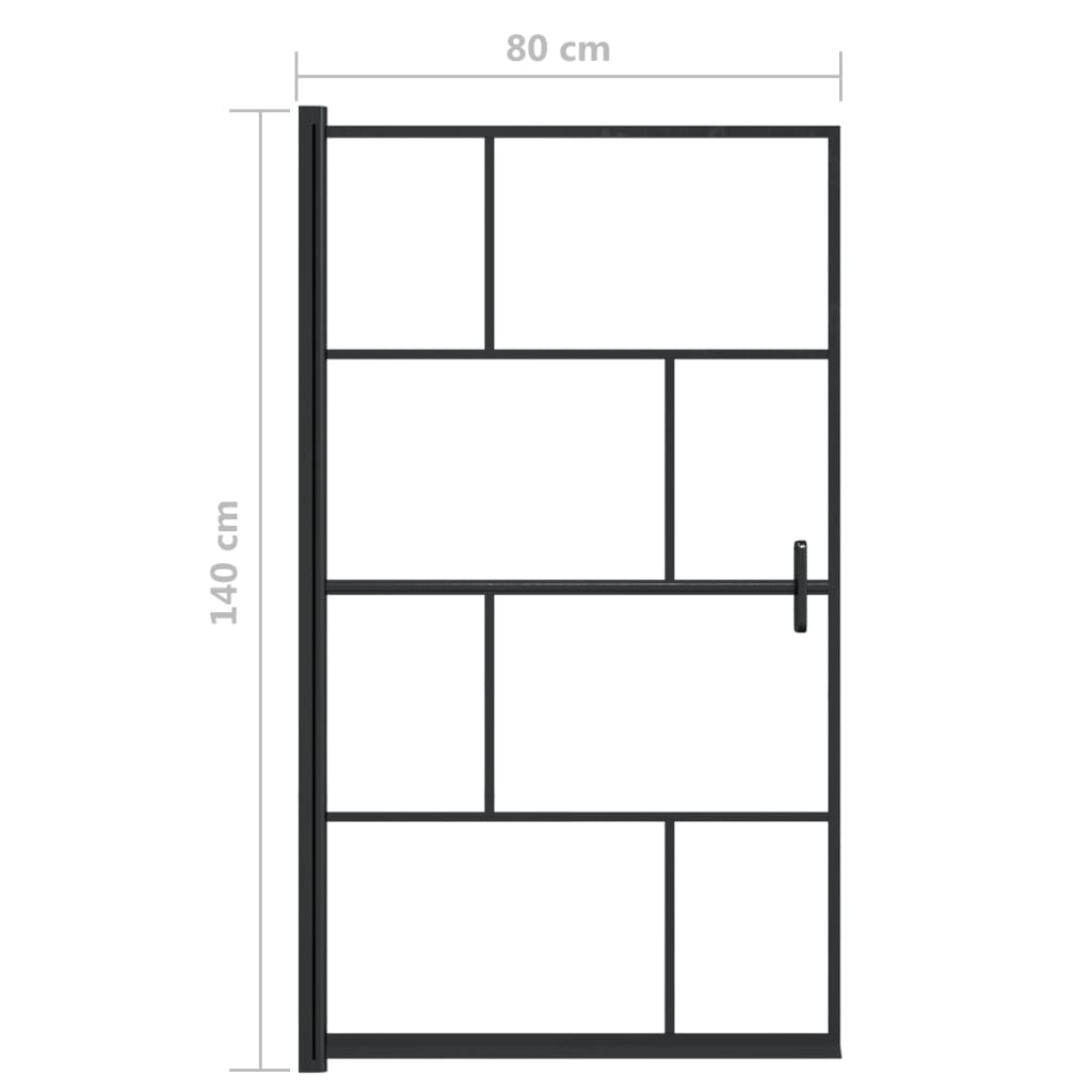 Sprchový kout ESG 80 x 140 cm černý