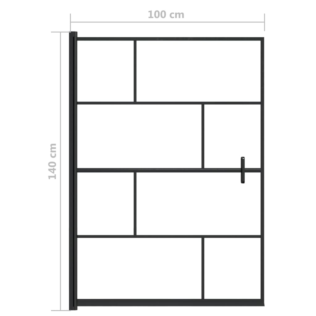 Sprchový kout ESG 100 x 140 cm černý