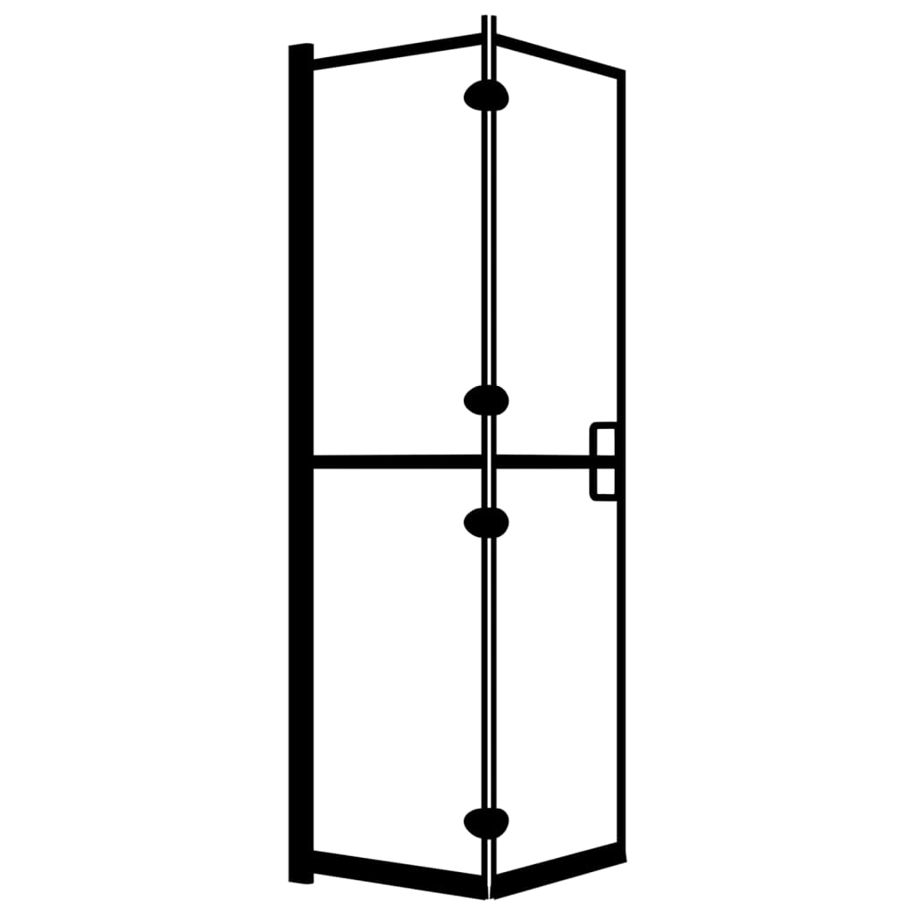 Skládací sprchový kout ESG 80 x 140 cm černý