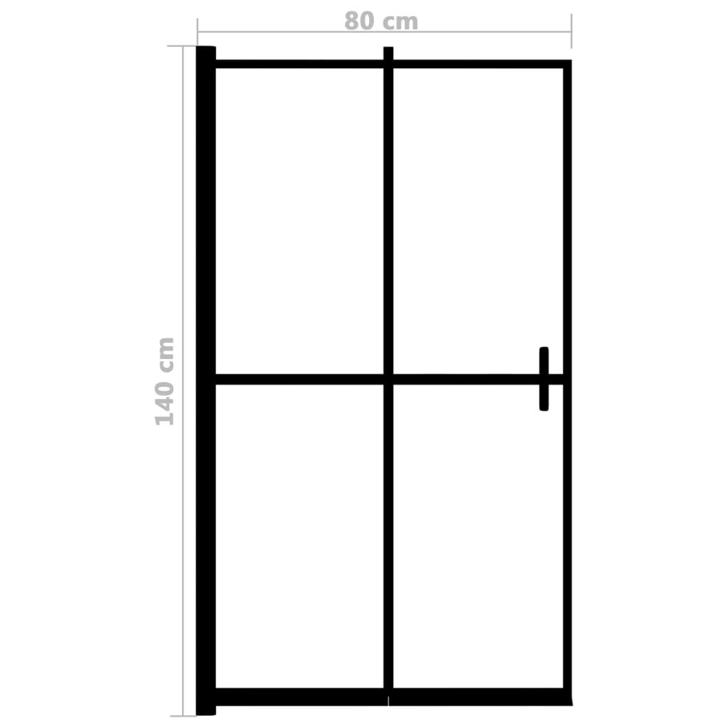 Skládací sprchový kout ESG 80 x 140 cm černý