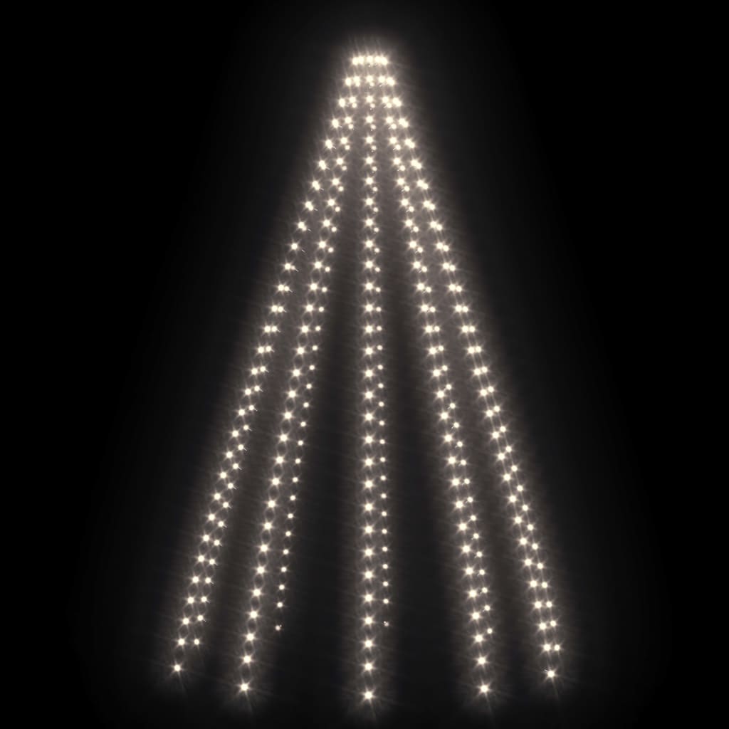 Světelná síť na vánoční stromek 300 studených bílých LED 300 cm