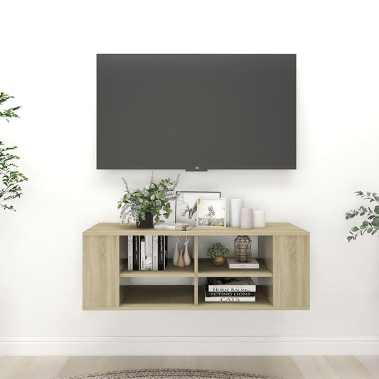 Nástěnná TV skříňka dub sonoma 102 x 35 x 35 cm dřevotříska