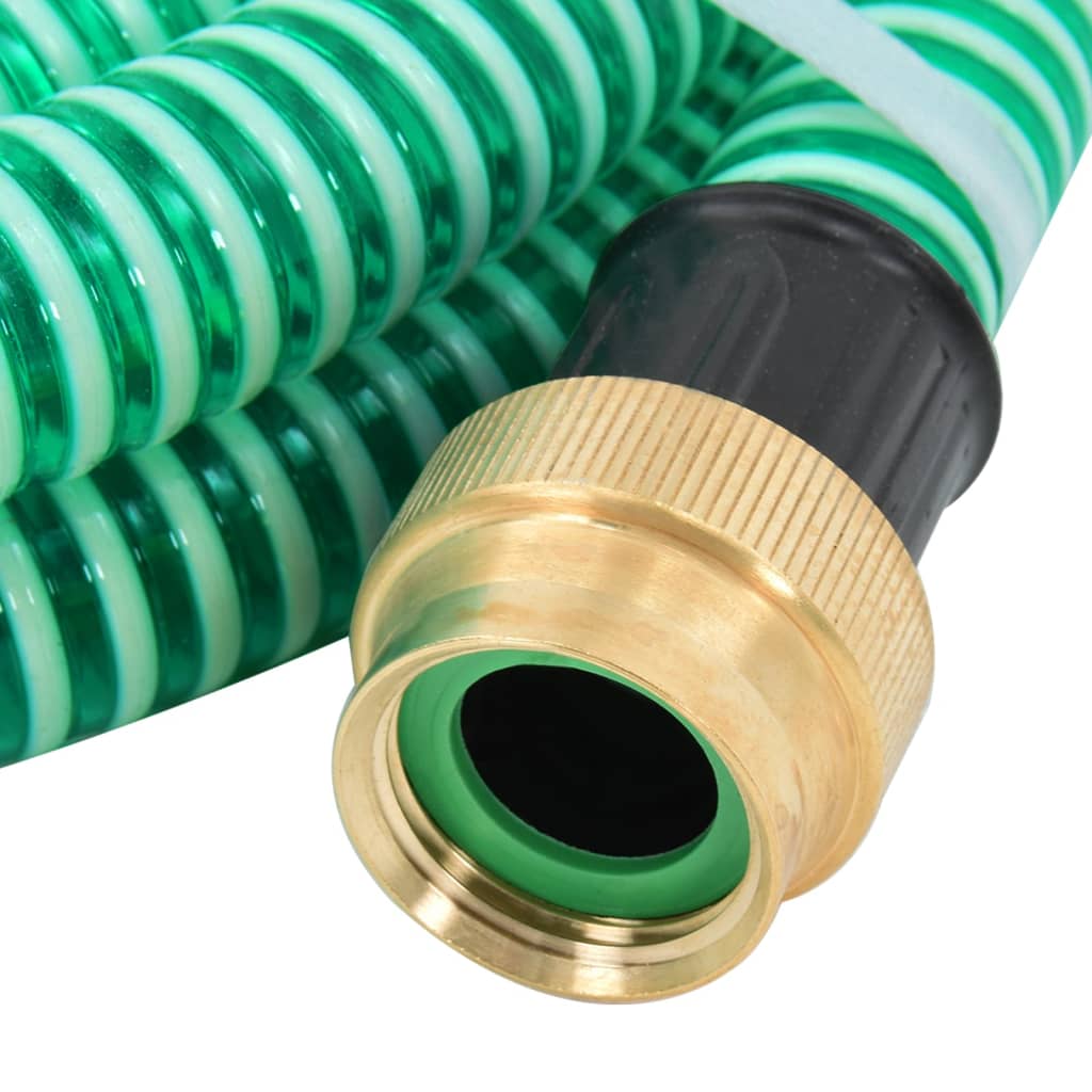 Sací hadice s mosaznými konektory zelená 1,1" 5 m PVC