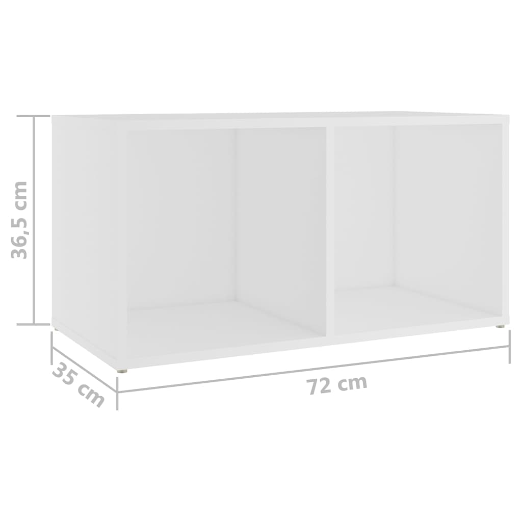 TV skříňky 2 ks bílé 72 x 35 x 36,5 cm kompozitní dřevo