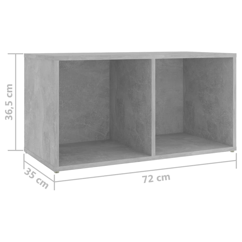 TV skříňky 2 ks betonově šedé 72x35x36,5 cm kompozitní dřevo