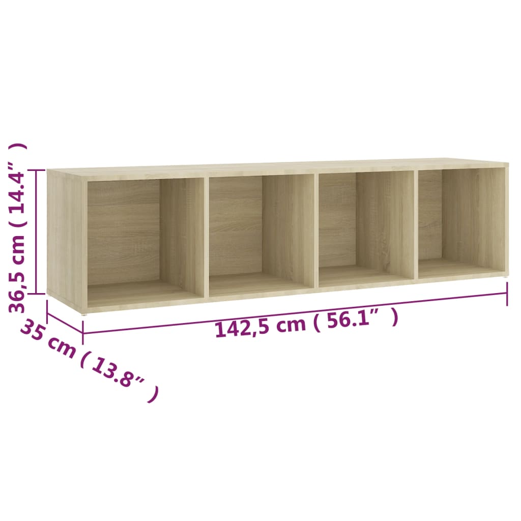 TV skříňky 2 ks dub sonoma 142,5 x 35 x 36,5 cm dřevotříska