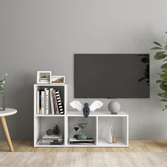 TV skříňky 2 ks bílé 72 x 35 x 36,5 cm kompozitní dřevo