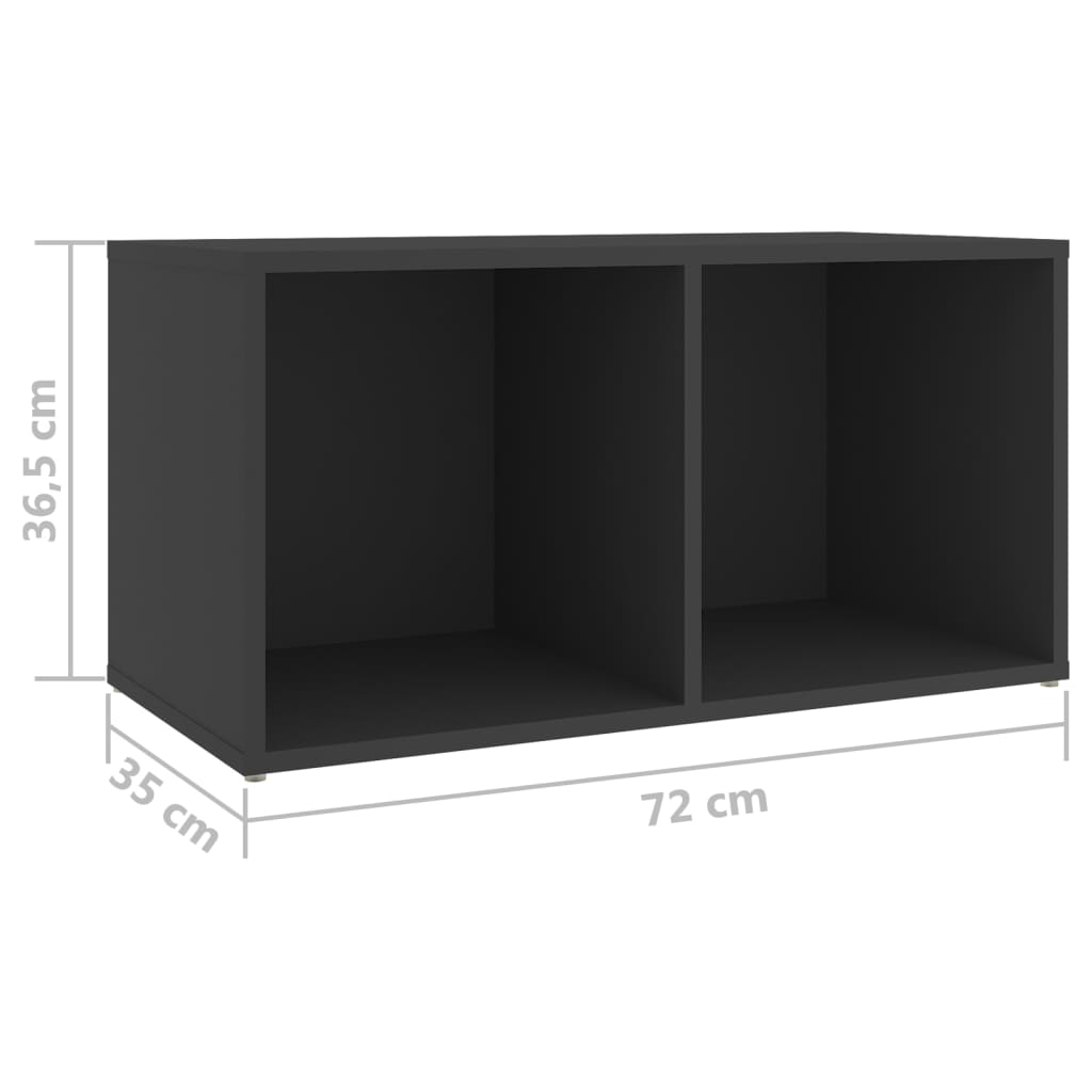 TV skříňky 4 ks šedé 72 x 35 x 36,5 cm kompozitní dřevo