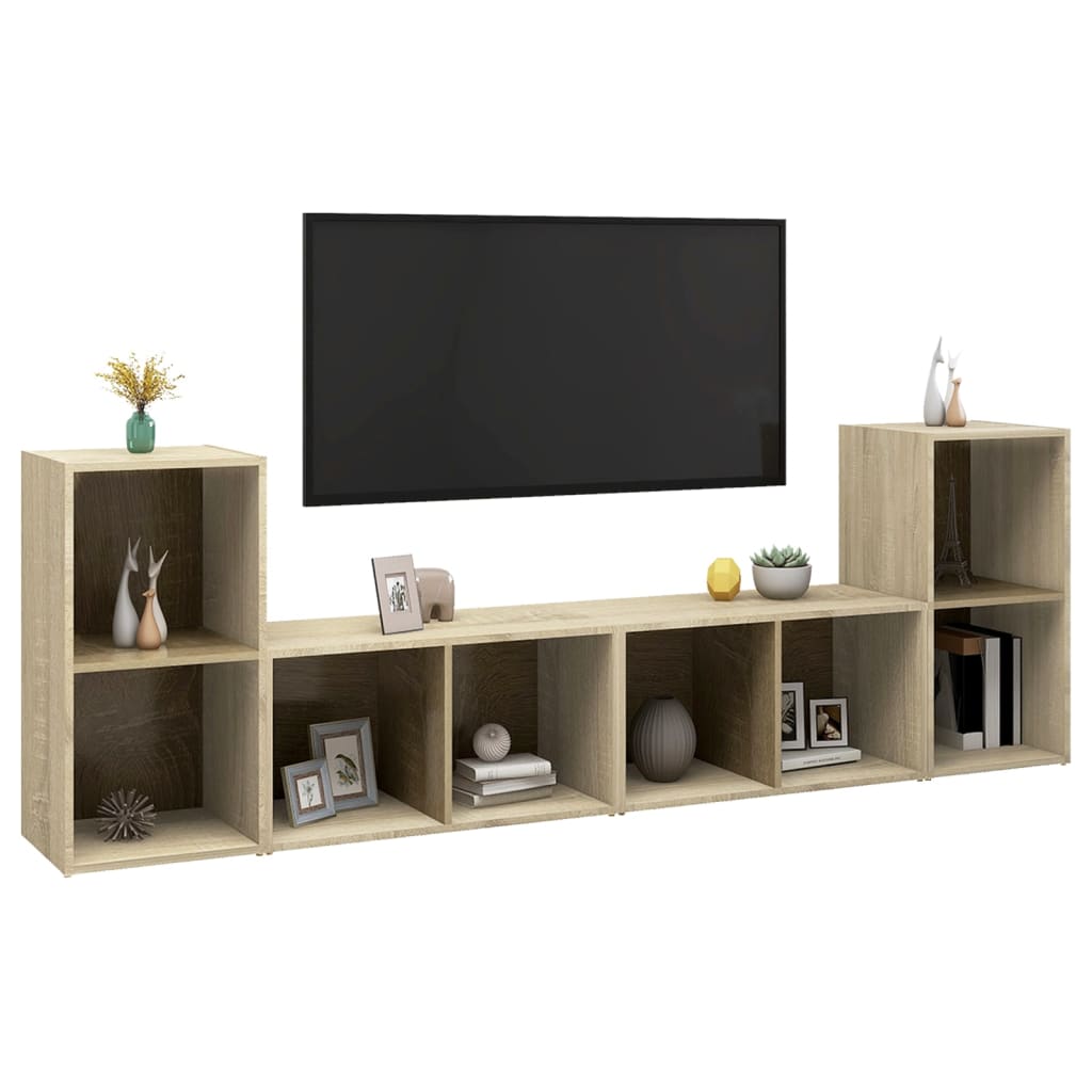 TV skříňky 4 ks dub sonoma 72 x 35 x 36,5 cm kompozitní dřevo